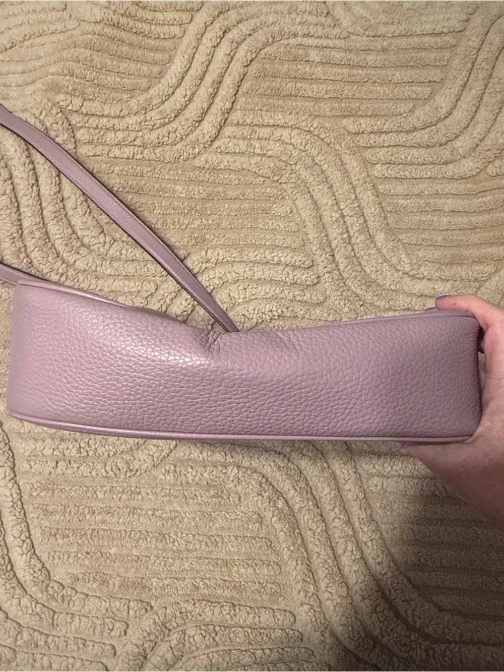 Coach Mia Pebbled Leather Shoulder Bag Crossbody Lilac Purple F28966 - Picture 10 of 11